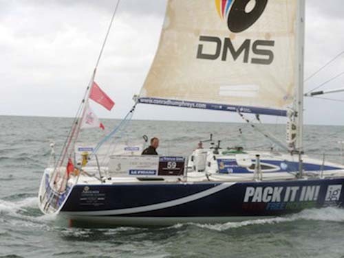 Conrad Humphreys just before he crossed the line - La Solitaire du Figaro 2011 © Artemis Offshore Academy www.artemisonline.co.uk